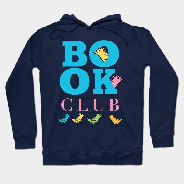 Cute Book Club With Birds Hoodie by SWON Design